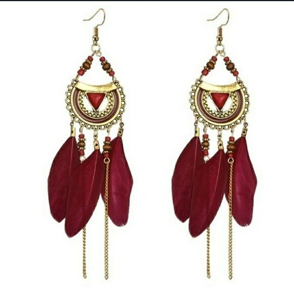 🌼Boho dangle feathers  - Picture 6 of 9